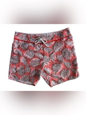 ⁠Sauvage Men Swim Trunks Size 36 Tropical Geometric Palm Print Board Shorts⁠